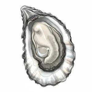 Aphrodite oyster illustration