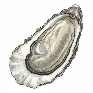 Basket Island oyster illustration