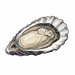 Baynes Sound oyster illustration