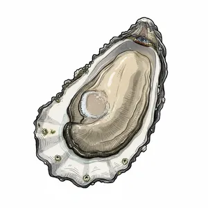 Beach Angel oyster illustration