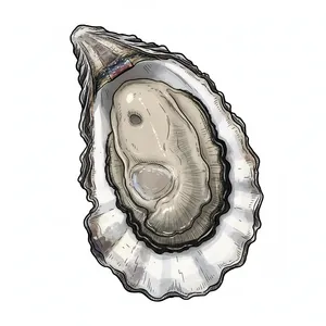 Dabob Bay oyster illustration