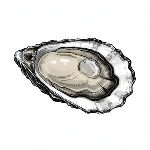 Damariscotta oyster illustration