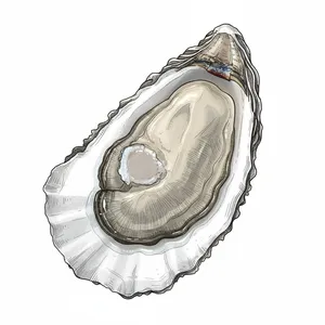 Drakes Bay oyster illustration