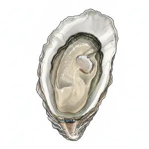 Dukes of Topsail Sound oyster illustration