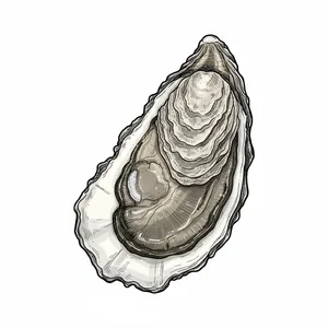 Fancy Sweet oyster illustration