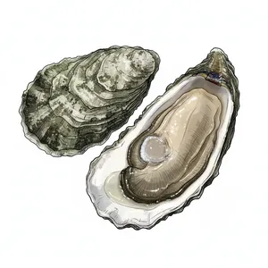 Flying Point oyster illustration