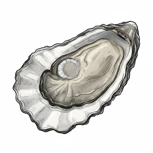 Gold Creek oyster illustration