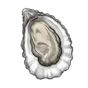Hammersley Inlet oyster illustration