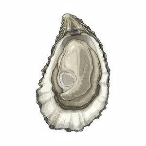 Kachemak Bay oyster illustration