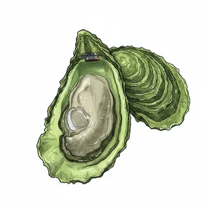 Lucky Lime oyster illustration