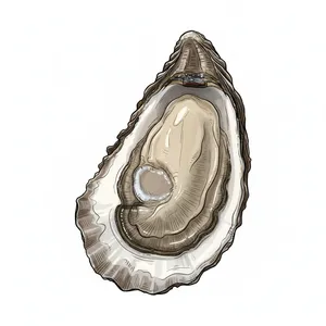 Malpeque oyster illustration