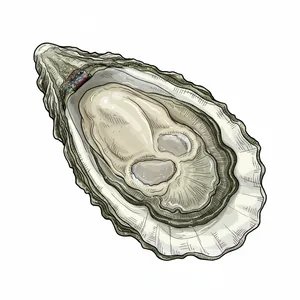 Martha's Vineyard oyster illustration