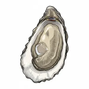 Matunuck oyster illustration