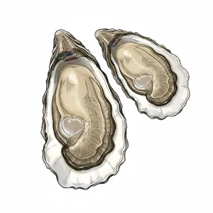 Misty Point oyster illustration