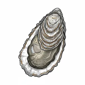 Nassawaddox Salt oyster illustration