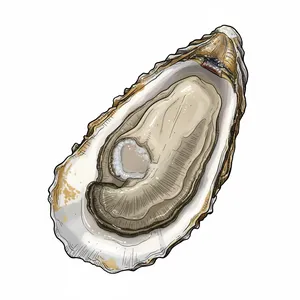 Ninigret Cup oyster illustration
