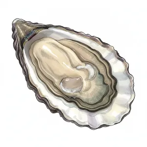 Oishi oyster illustration