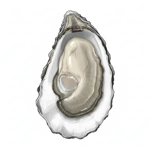Pink Moon oyster illustration