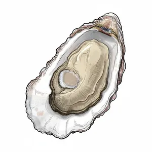 Quadra Island oyster illustration