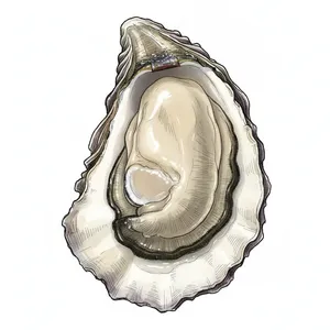 Rock Point oyster illustration