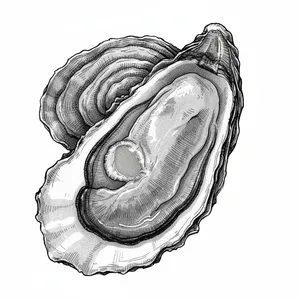 Saddle Rock oyster illustration