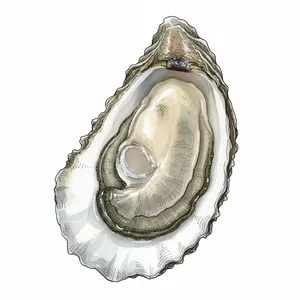 Sea Cow oyster illustration