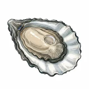 Shigoku oyster illustration