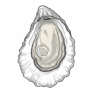 Sister Point oyster illustration