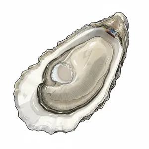 South Bay Blonde oyster illustration