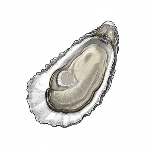 Sunken Meadow Gem oyster illustration
