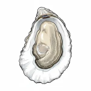 Sunset Beach oyster illustration
