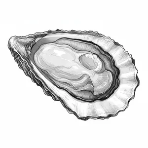 Tomales Bay Golden Nugget oyster illustration