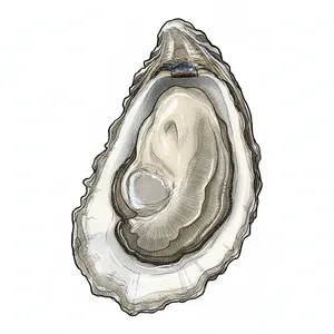 Topsail Jewels oyster illustration