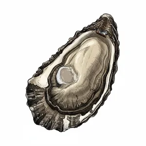 Wellfleet oyster illustration