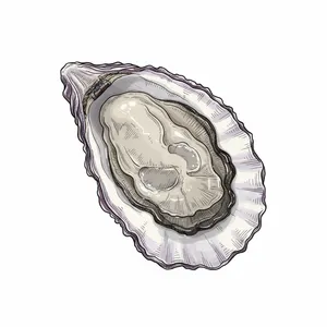 Zen oyster illustration